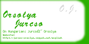 orsolya jurcso business card